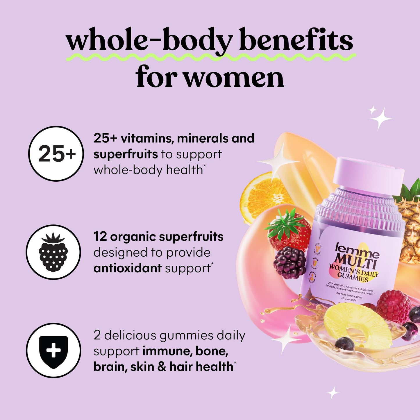 Lemme Women's Multivitamin Gummies 60 Count