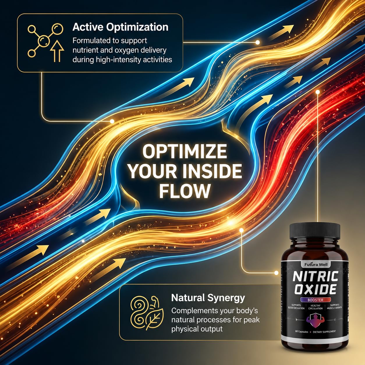 Galriva Nitric Oxide Booster Tablets with L-Arginine & L-Citrulline, 120 Count