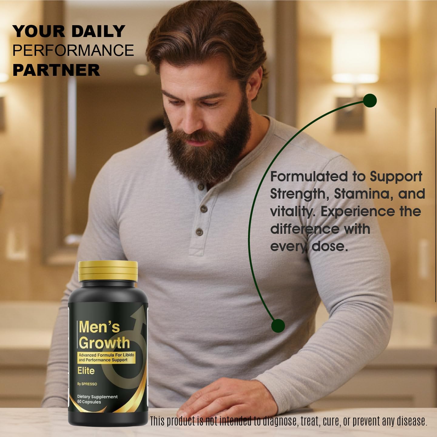 SPRESSO Mens Growth Capsules 120 Capsules