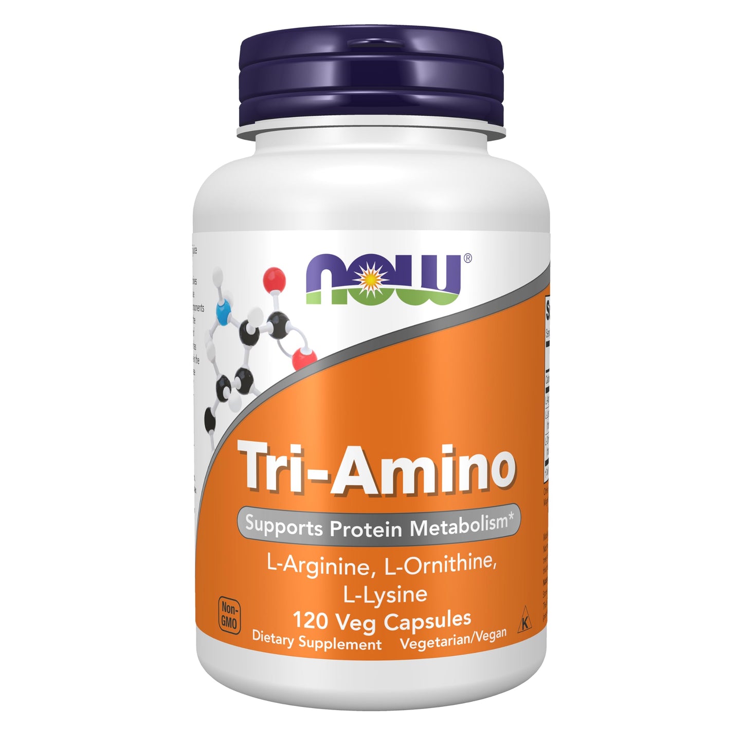 NOW Foods Tri-Amino with L-Arginine, L-Ornithine, L-Lysine, 120 Capsules