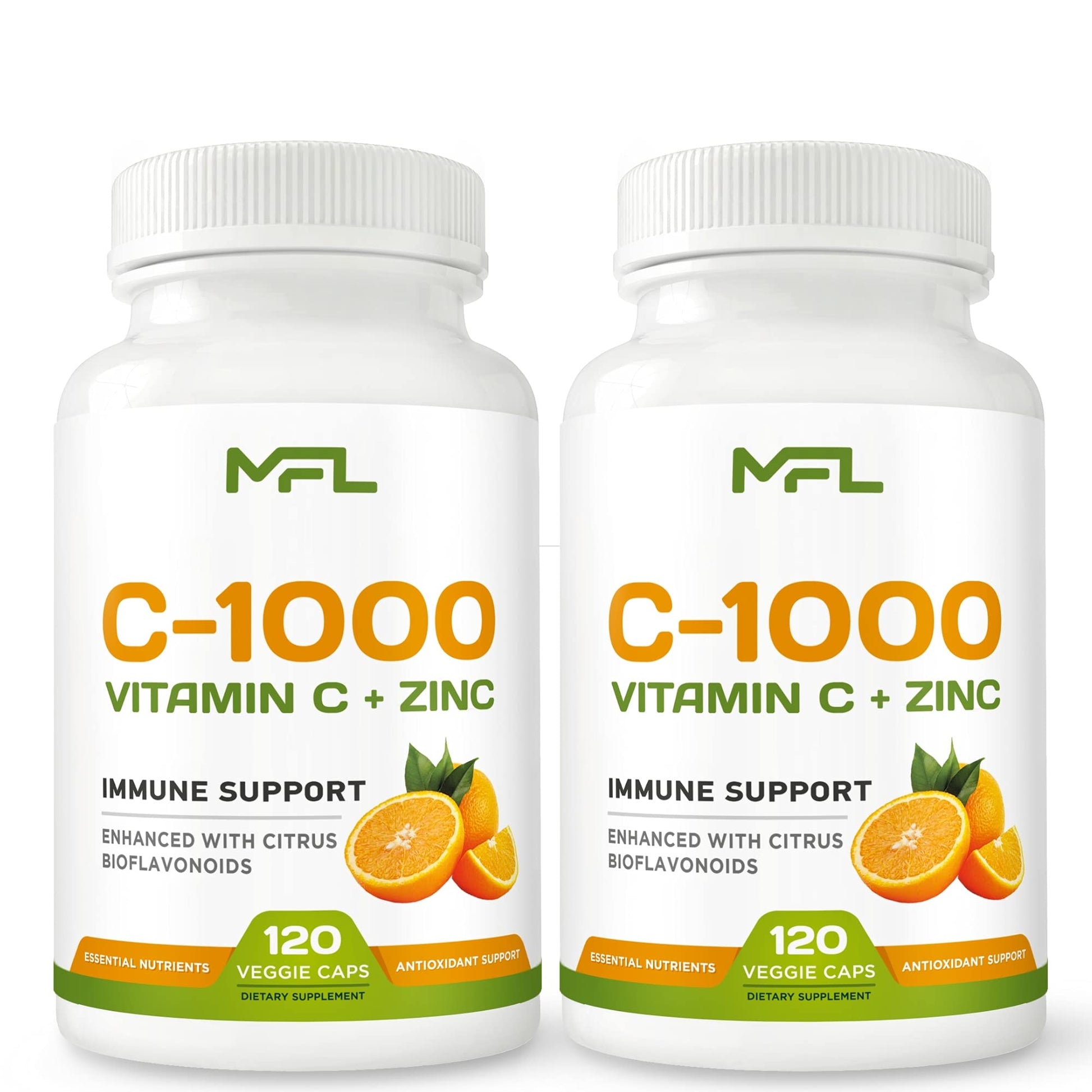 MUSCLE FOOD LABS MFL Vitamin C + Zinc Capsule, 2 Pack
