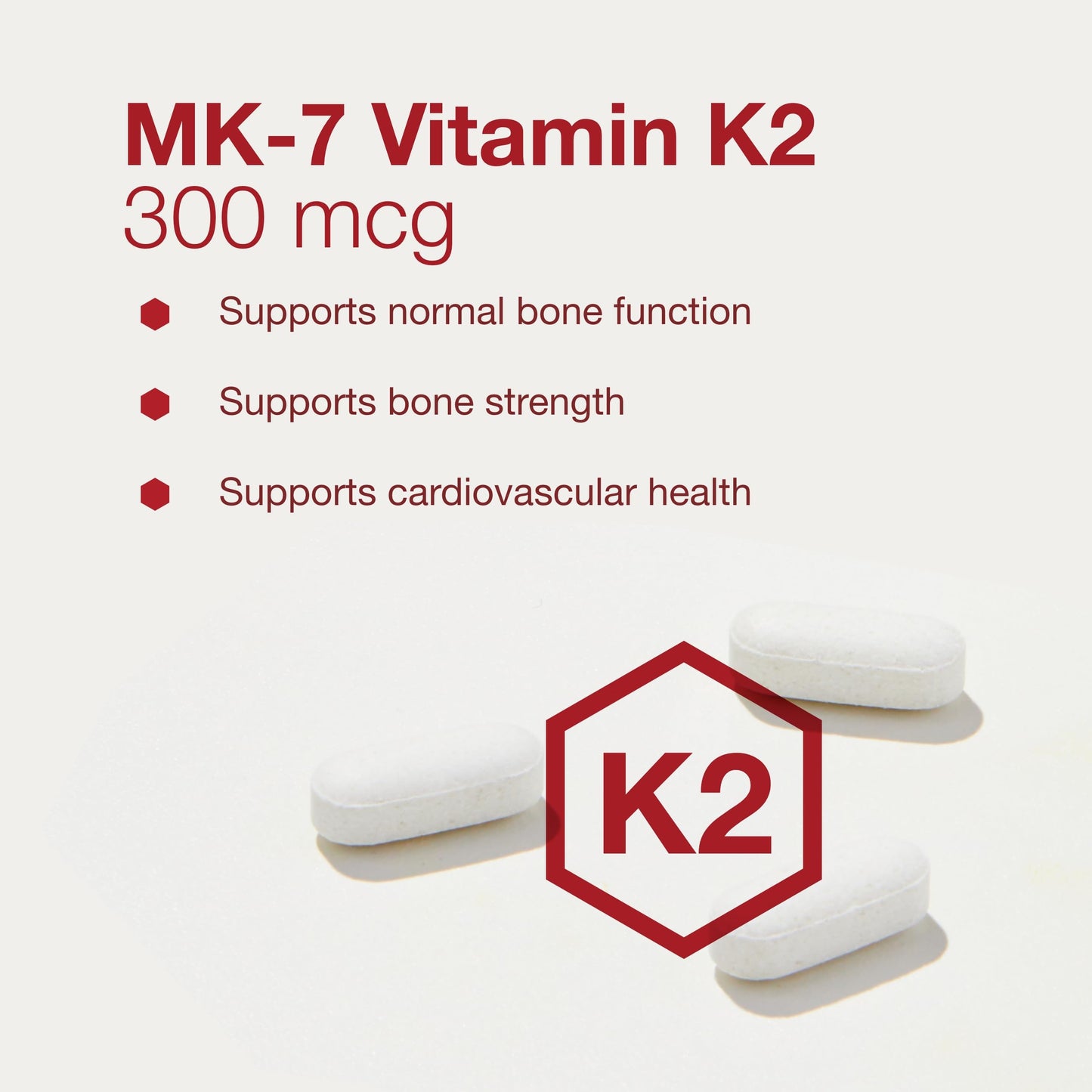 Protocol for Life Balance MK-7 Vitamin K2 300mcg Capsule, 60 Veg Capsules