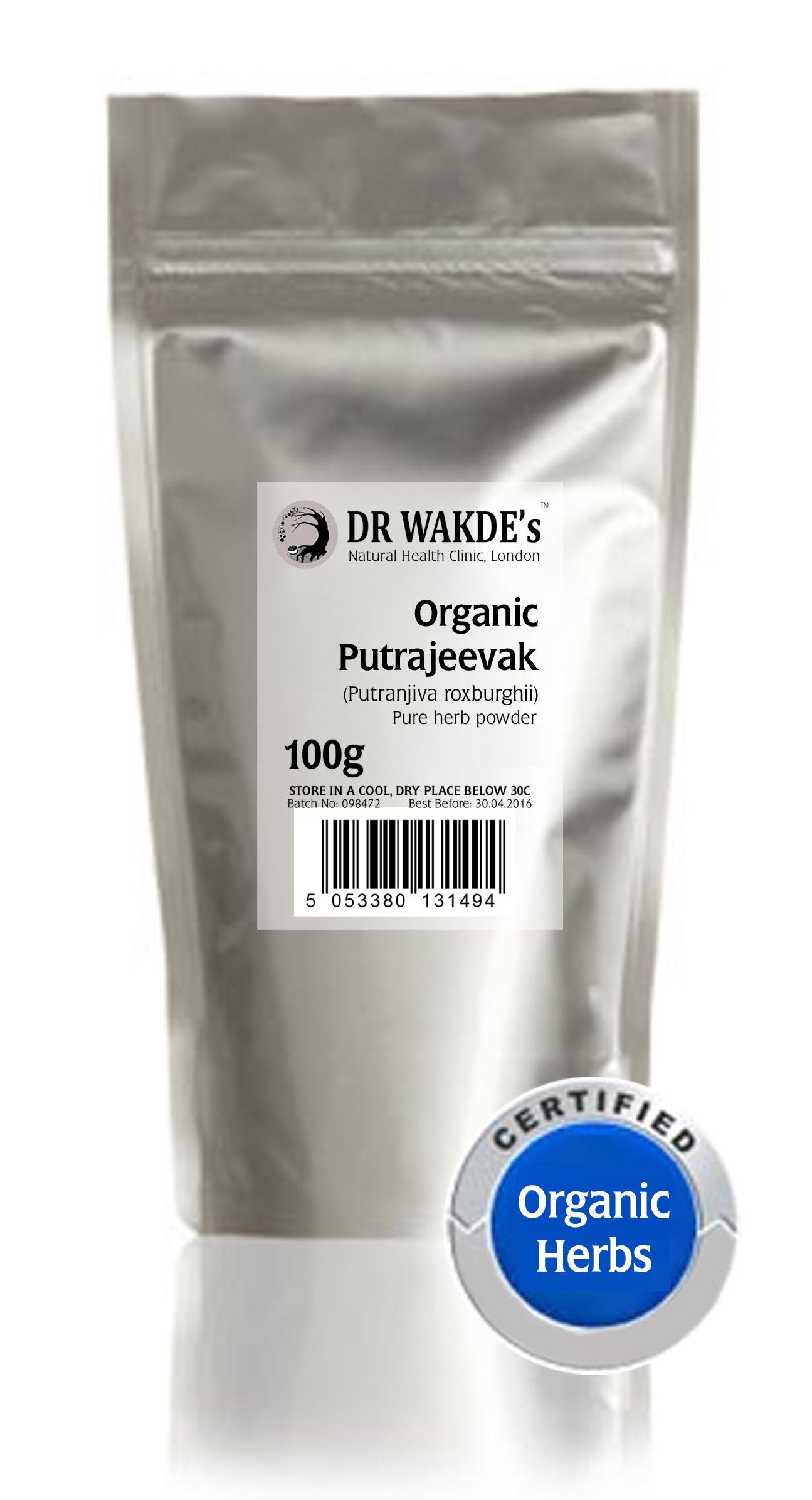 DR WAKDE's Putrajeevak Powder (Putranjiva roxburghii), 3.53 Ounce (Pack of 1)