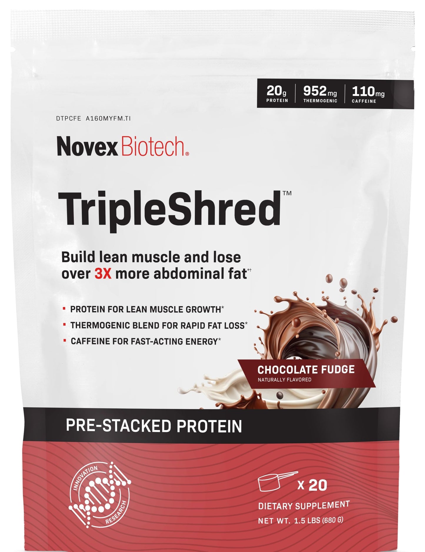 Novex Biotech TripleShred Fat Burning Protein Powder 24 Servings