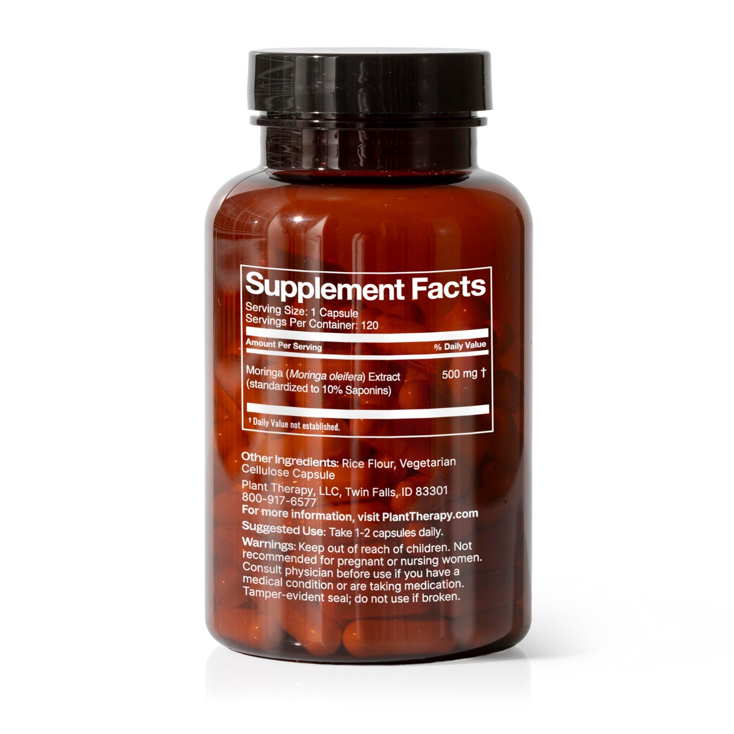 Plant Therapy Moringa Herbal Supplement Capsules 120