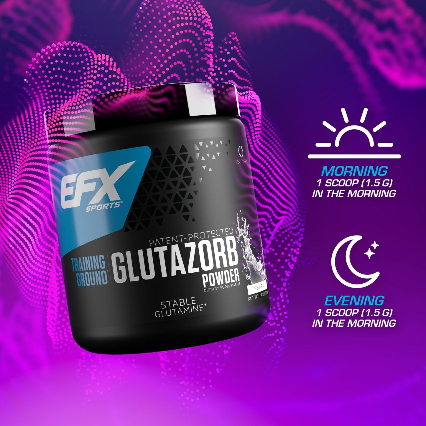EFX Sports Training Ground Glutazorb Powder, 7.4 Ounce