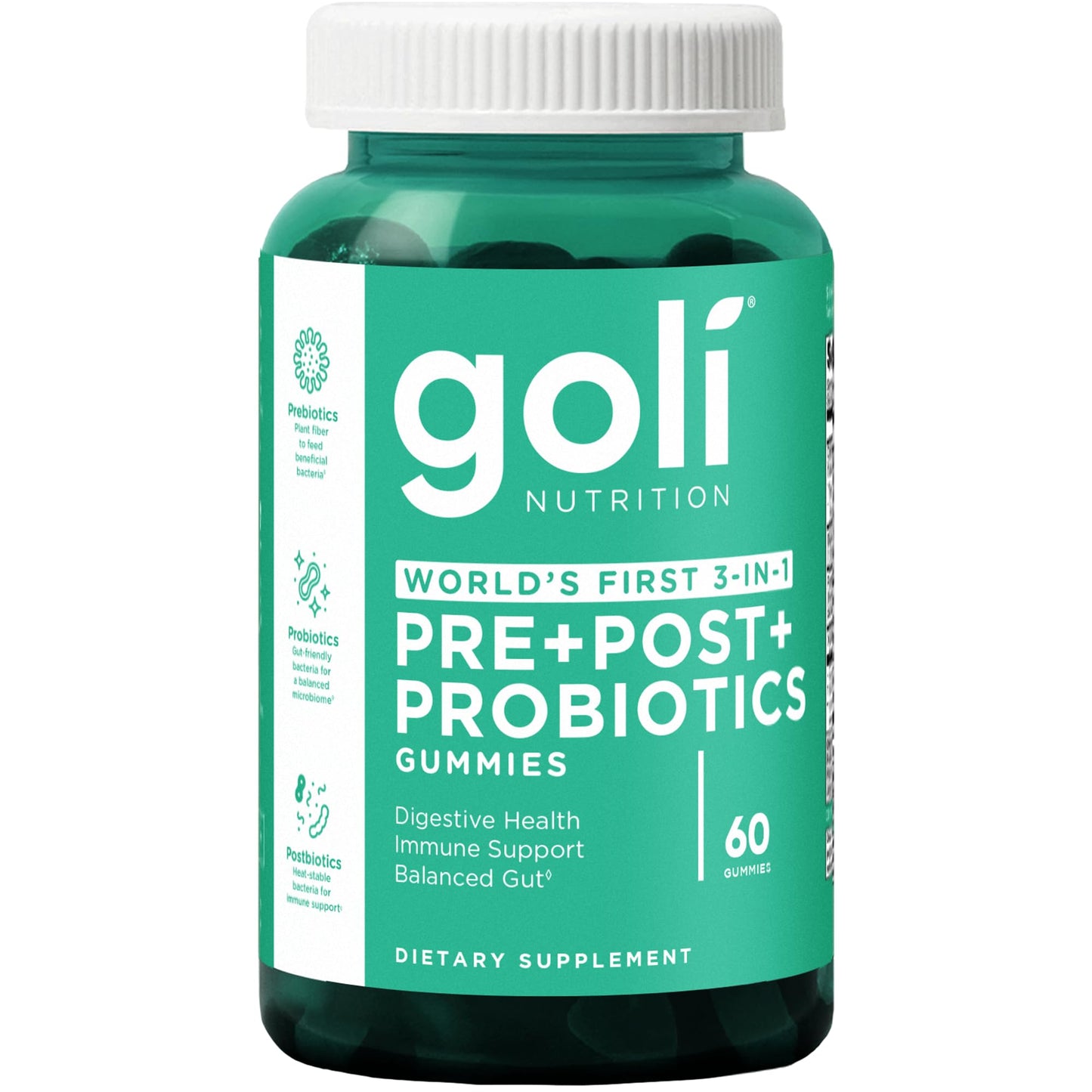 Goli Pre Pro Postbiotic Gummies 60 Count