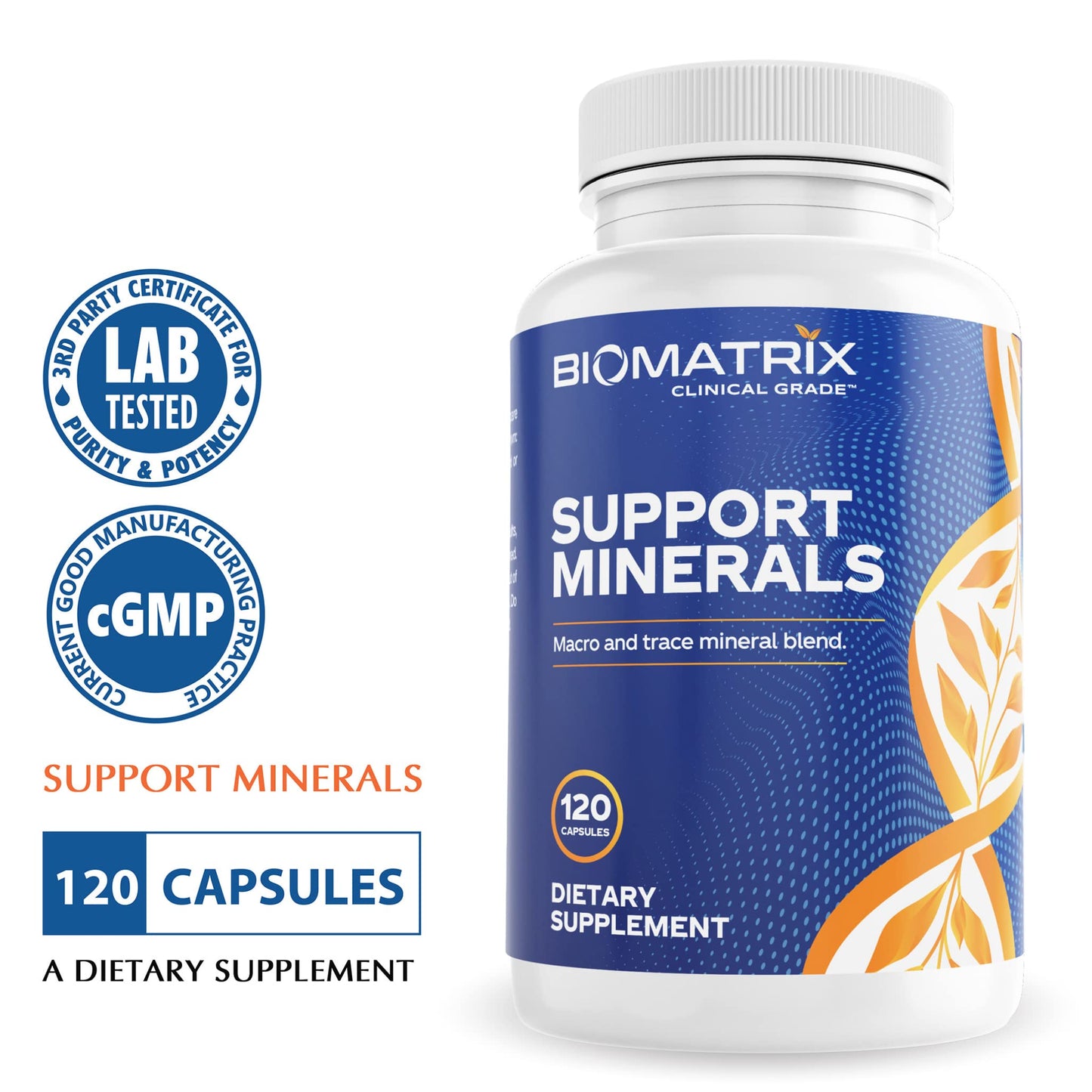 BioMatrix Mineral Supplement for Men and Women, Chelated Minerals Capsule 120