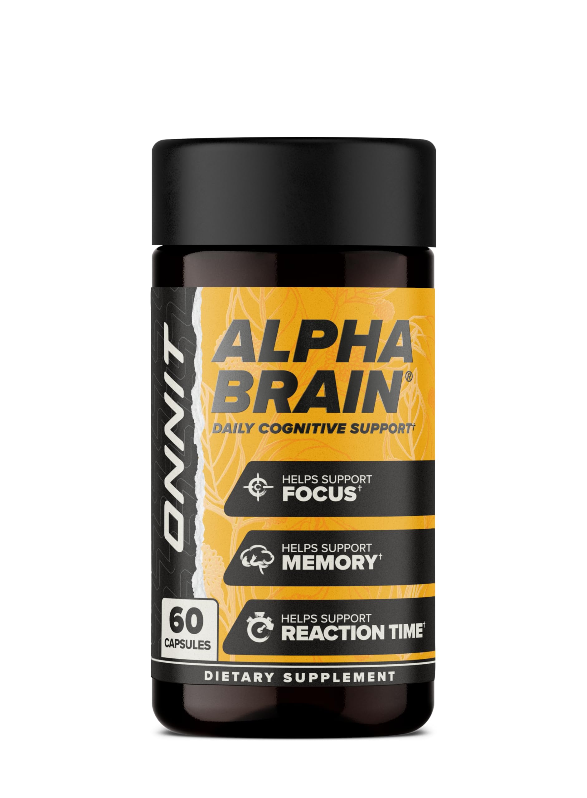 ONNIT Alpha Brain Nootropic Brain Supplement Capsules, 60 Count