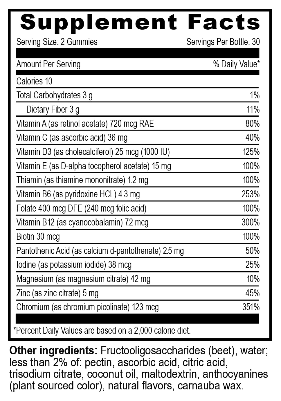 YUM-V'S Multivitamin Zero Gummies Gummy 60 Count