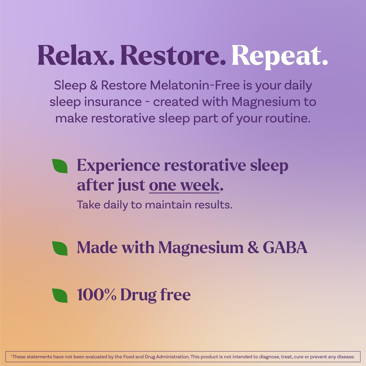Natrol Sleep & Restore Magnesium Glycinate Blend Gummies 60 Count