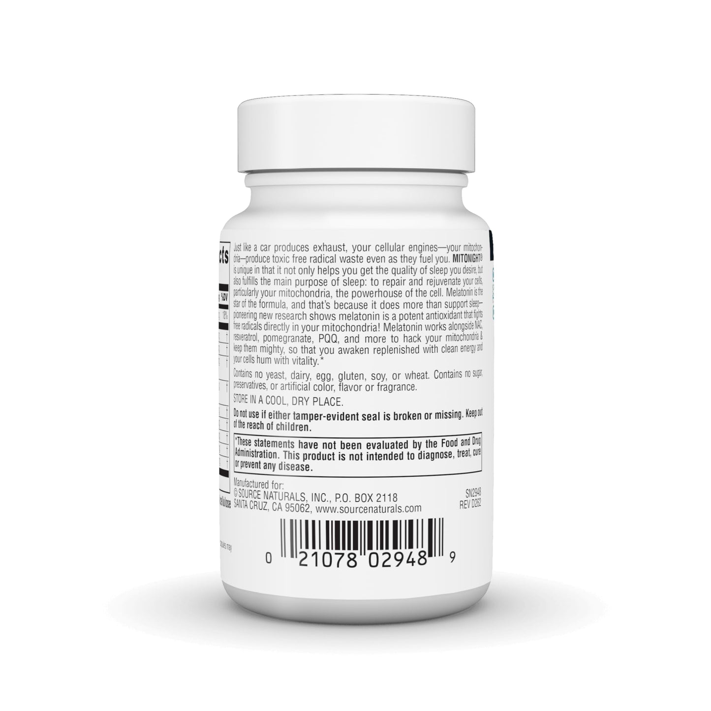 Source Naturals MitoNight with Melatonin, 30 Capsules
