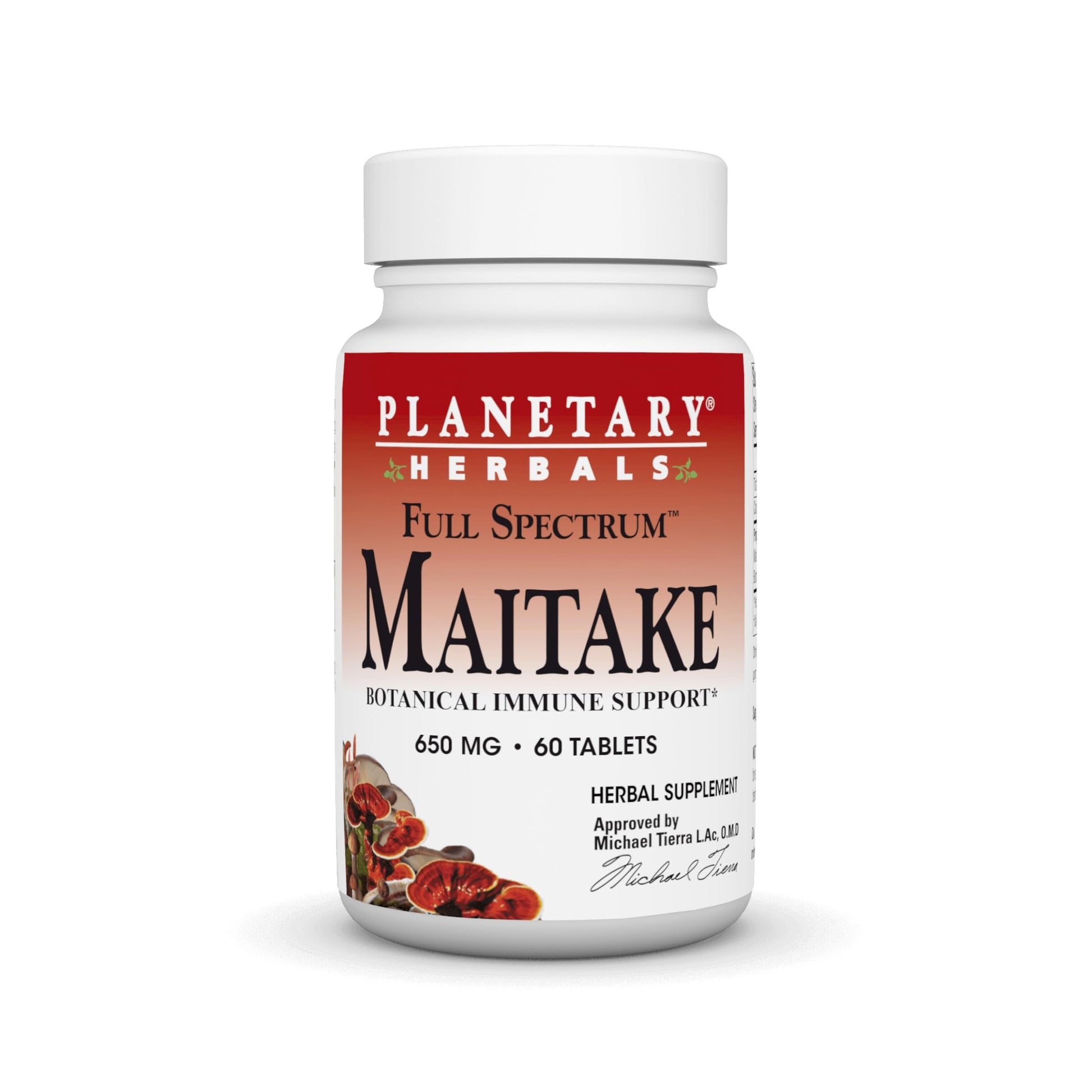 Planetary Herbals Full Spectrum Maitake Mushroom Tablets, 60 Count