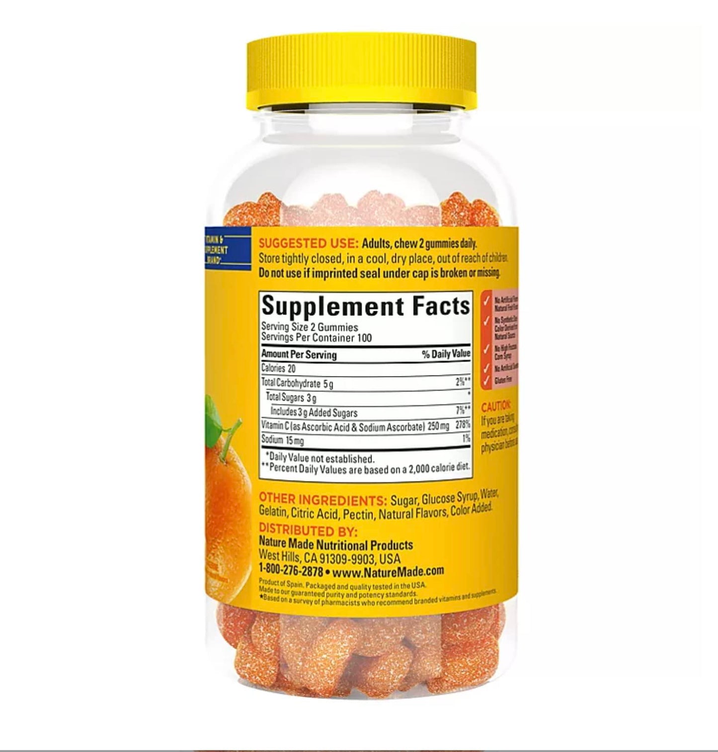 Nature Made Vitamin C Dietary Supplement Gummies, 200 Count
