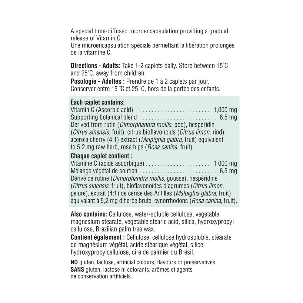 Jamieson Vitamin C 1,000 mg Timed Release Caplets, 100 Caplets