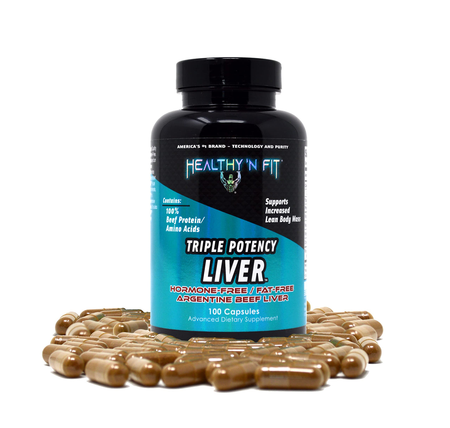 Healthy 'N Fit Triple Potency Beef Liver Capsules, 100 Count