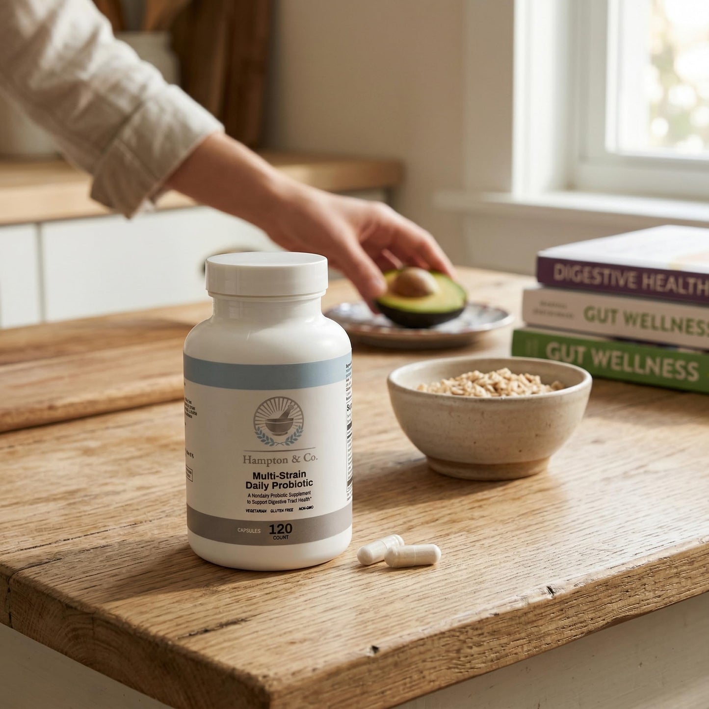 Hampton Distribution Multi-Strain Daily Probiotic Capsule 120 Capsules
