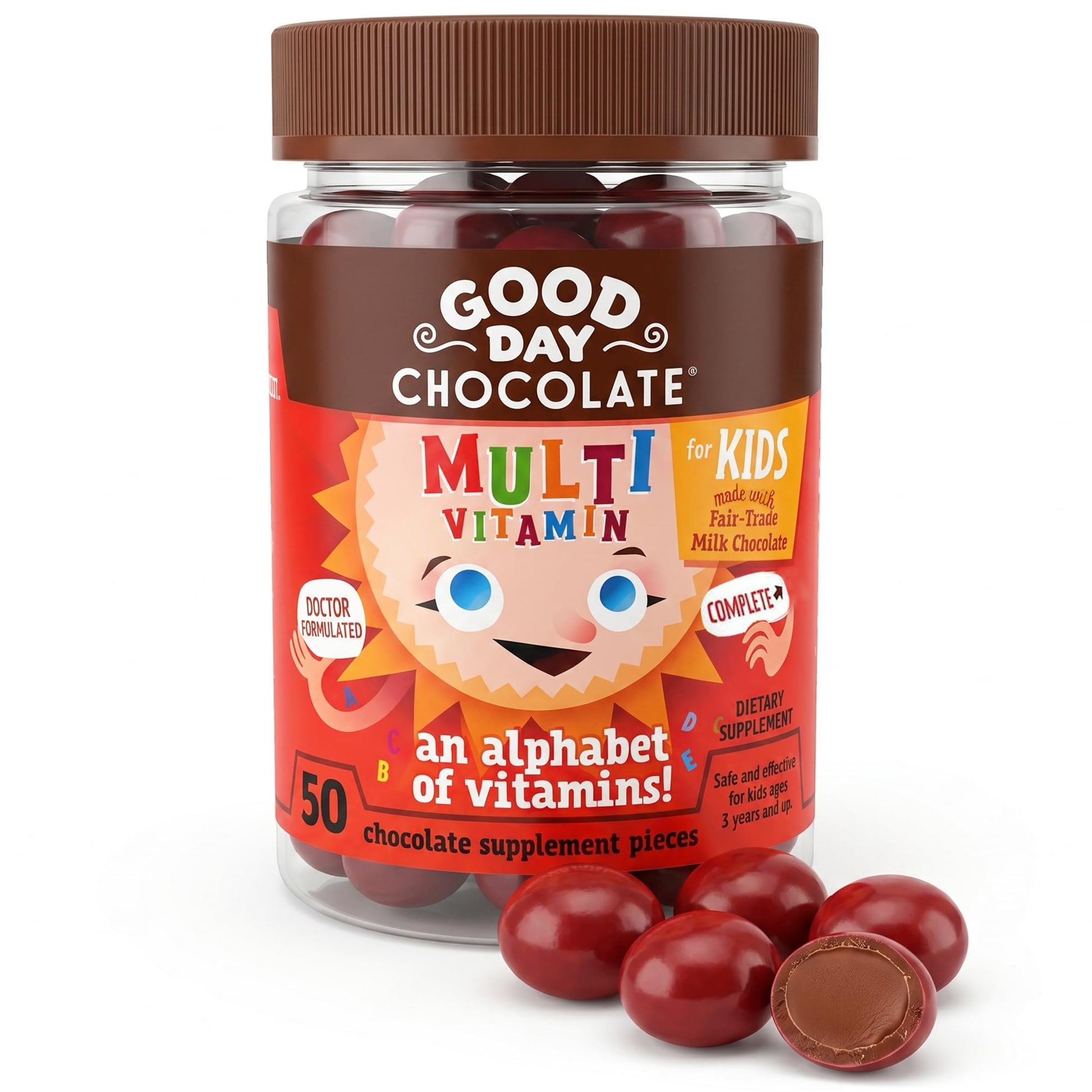Good Day Chocolate Complete Multivitamin for Kids Chewable 50 Count