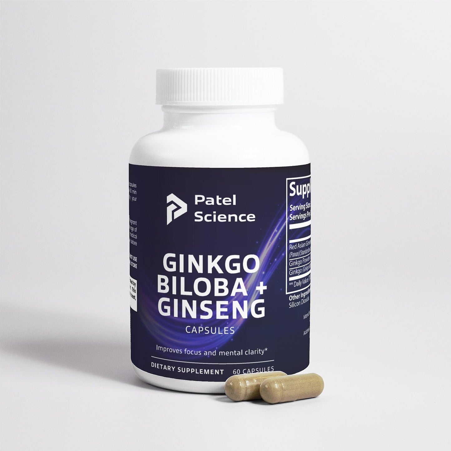 Patel Science Ginkgo Biloba + Ginseng Powder 0.25 Ounce