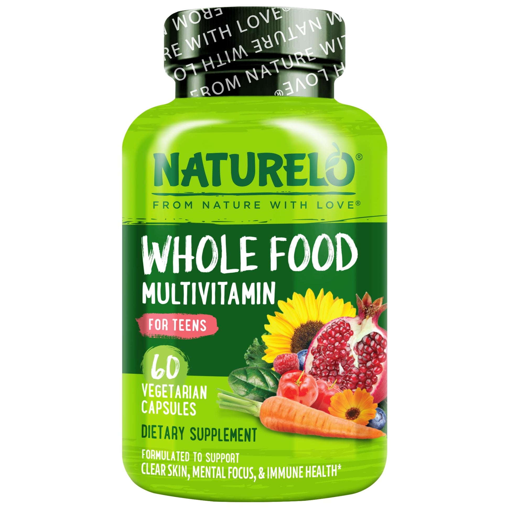 Naturelo Multivitamins for Teenage Girls/Boys, Capsules, 60
