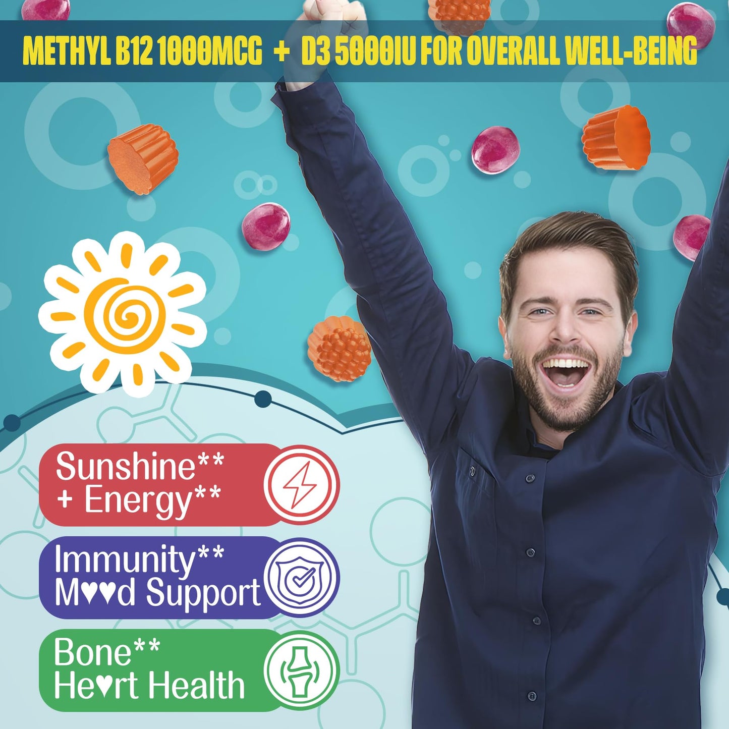 Nextdia Focus Memory & Energy Gummies, Gummy, 120