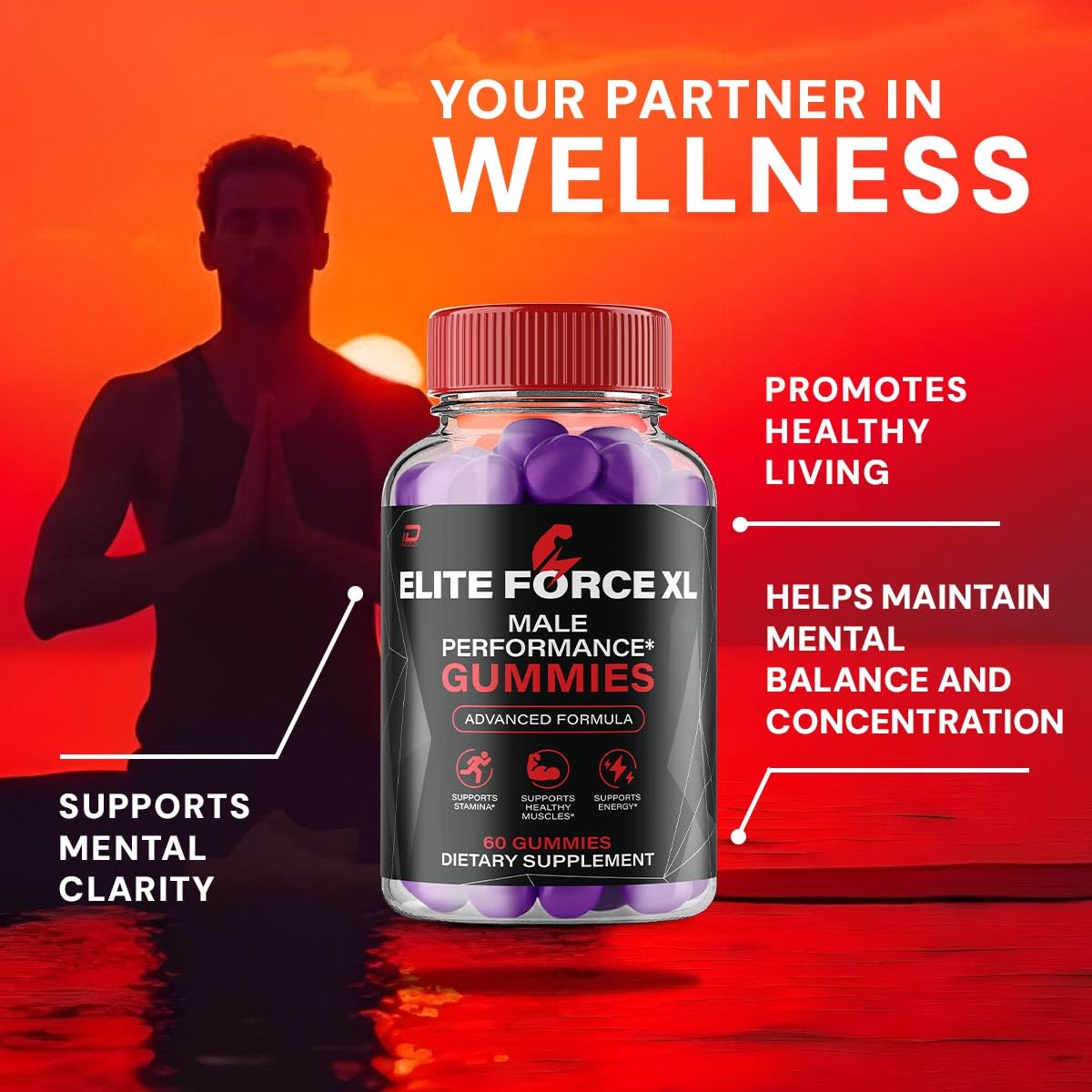 Indelo Elite Force XL Gummy 60 Gummies