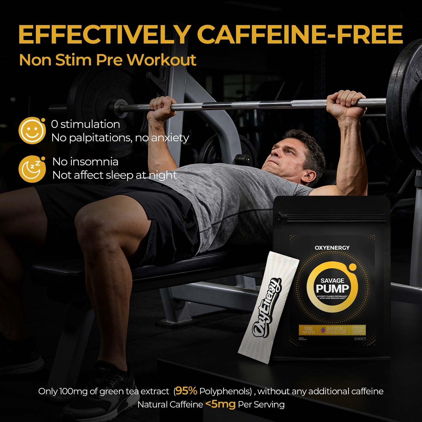 OxyEnergy Max Pump Stim-Free Pre Workout Powder, 16.93 oz
