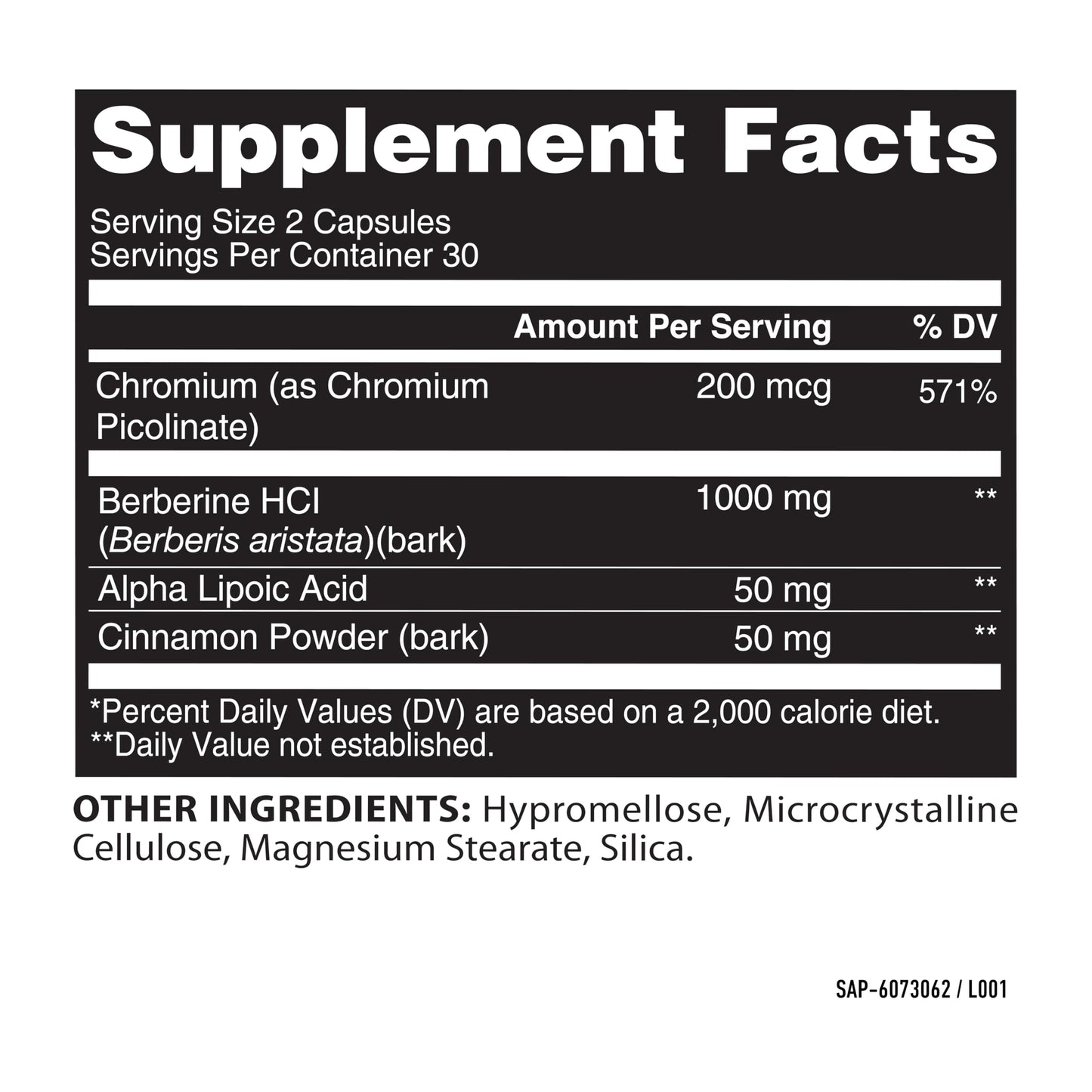 Healthy Delights Nature Fuel Berberine Capsules 60 Count