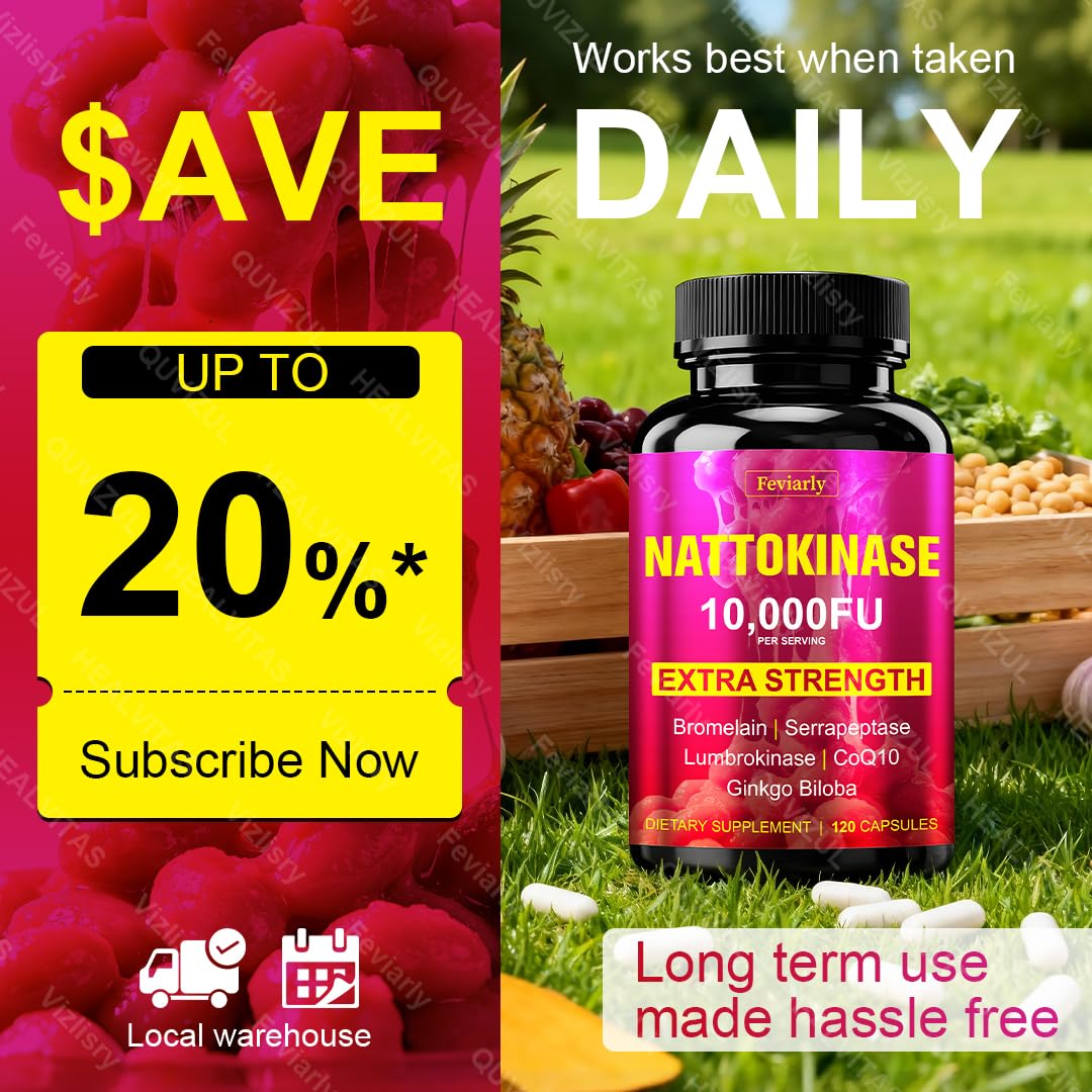 Feviarly Nattokinase 10,000 FU Per Serving Gummy 240