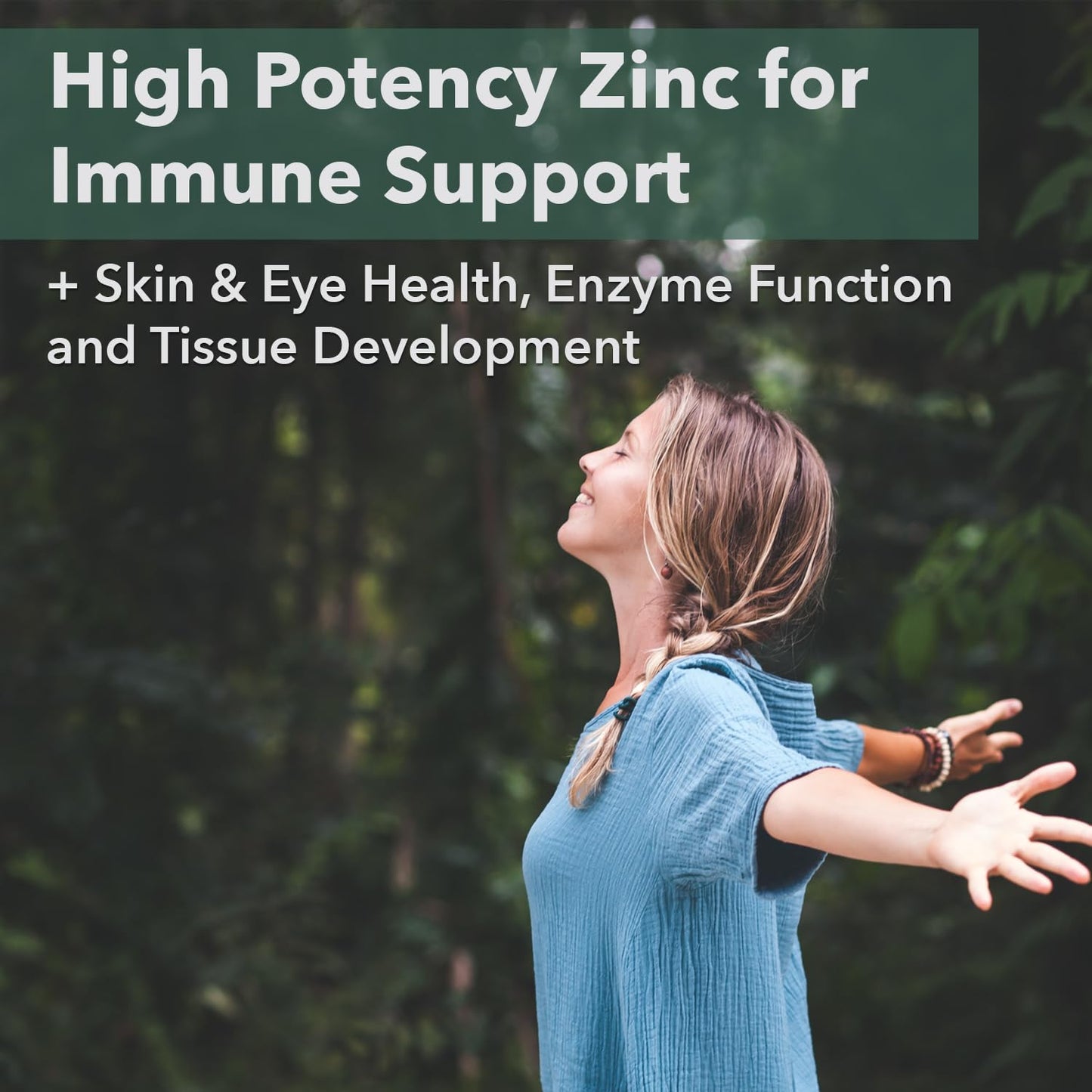 PlantFusion Vegan Zinc Supplements 22 mg Wholefood Complex, Chelated Zinc Citrate from Organic Guava Leaf for Immune Support, 60 Capsules