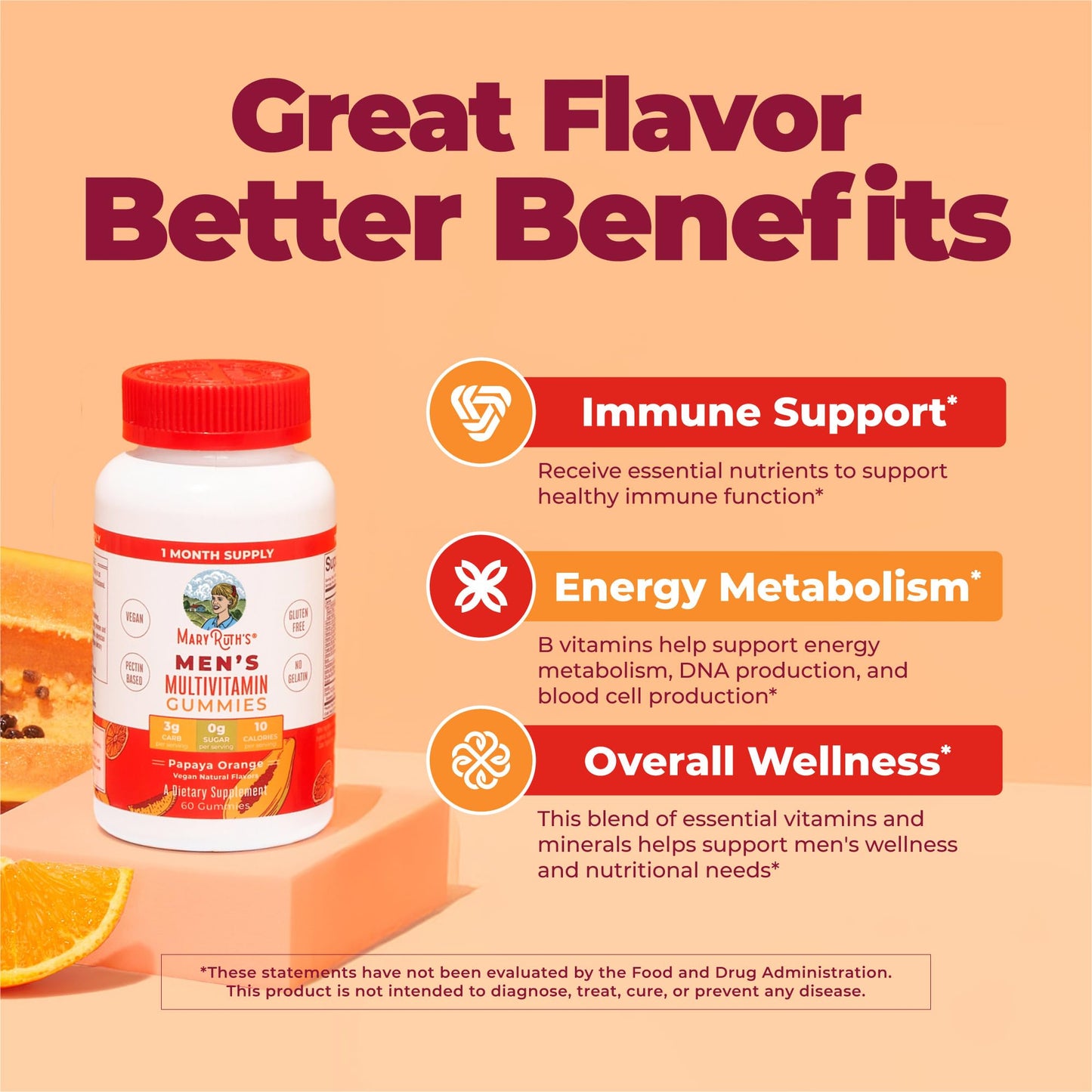 MaryRuth's Multivitamin Gummies for Men 60 Count