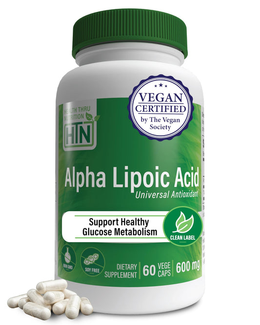 Health Thru Nutrition Alpha Lipoic Acid 600mg Capsules, 60 Count