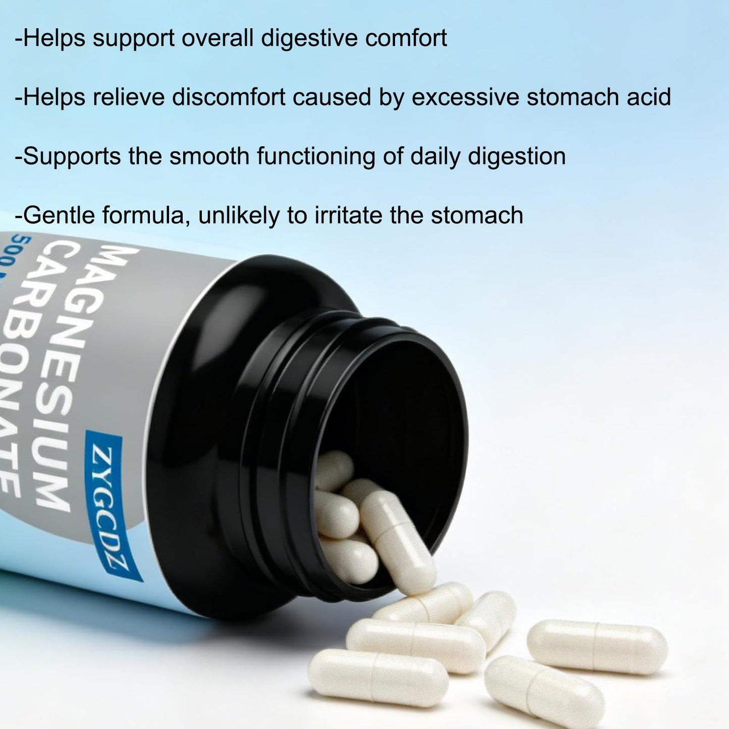ZYGCDZ Magnesium Carbonate 500mg, 90 Capsules