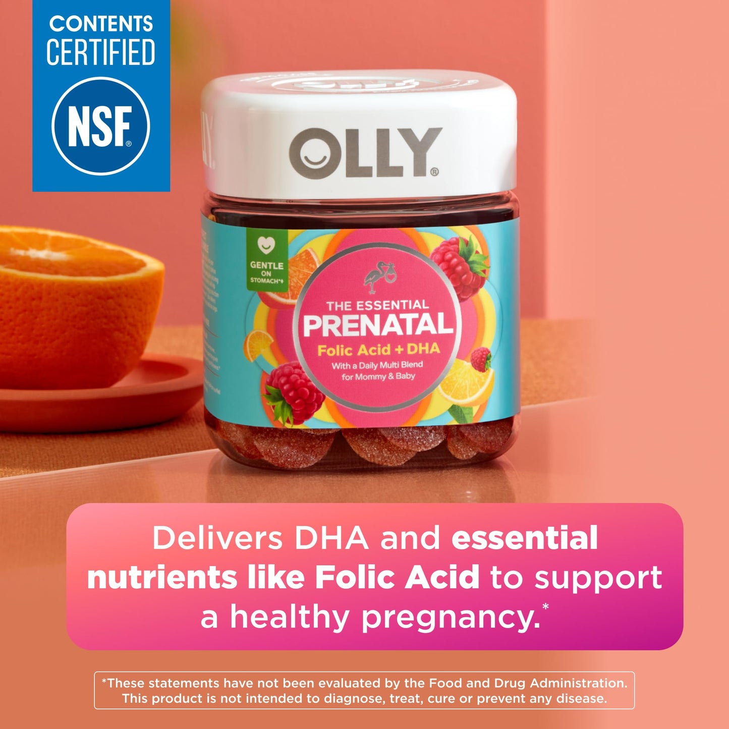 OLLY Prenatal Multivitamin Gummy, 60 Count