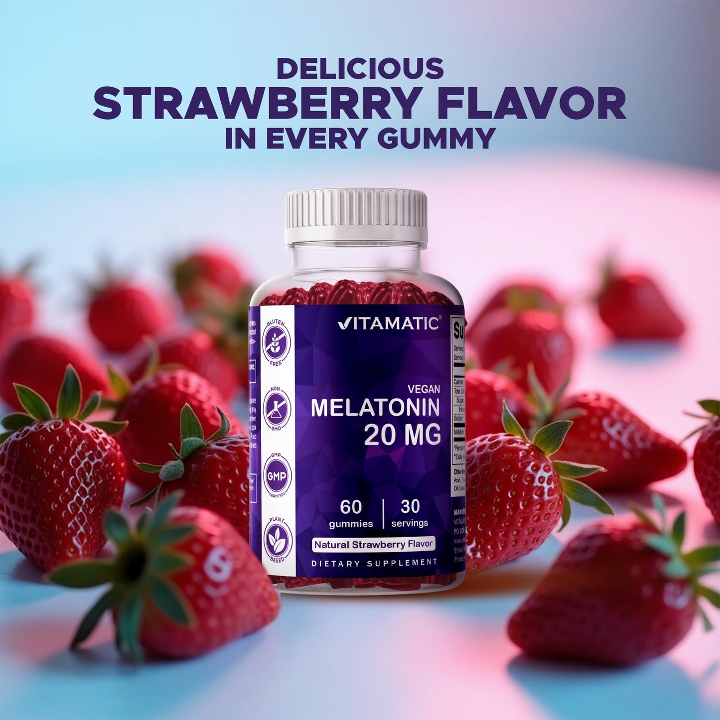 Vitamatic Melatonin 20 mg, 180 Gummies