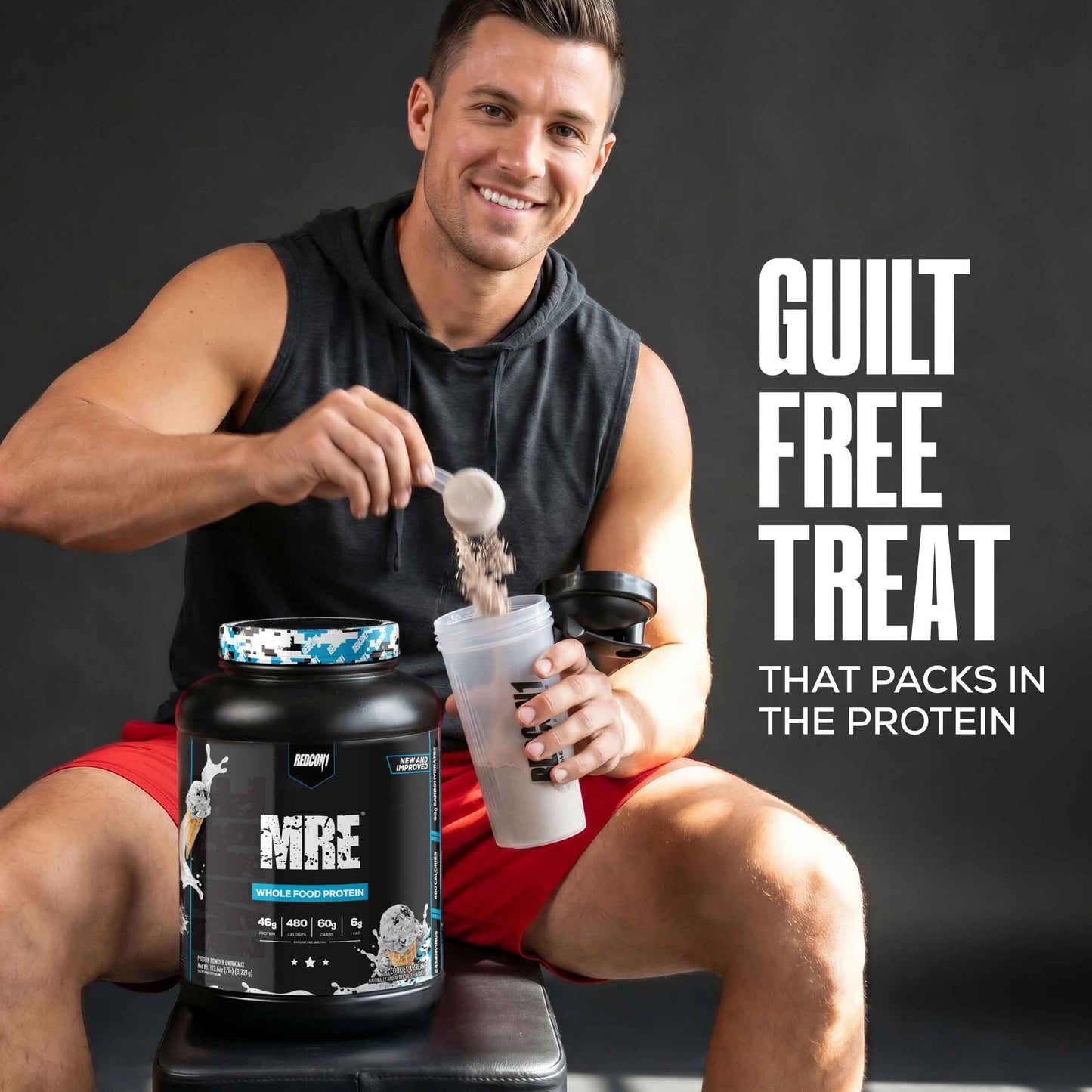 REDCON1 MRE Whole Food Protein Powder - Oatmeal Chocolate Chip, 114.5 oz