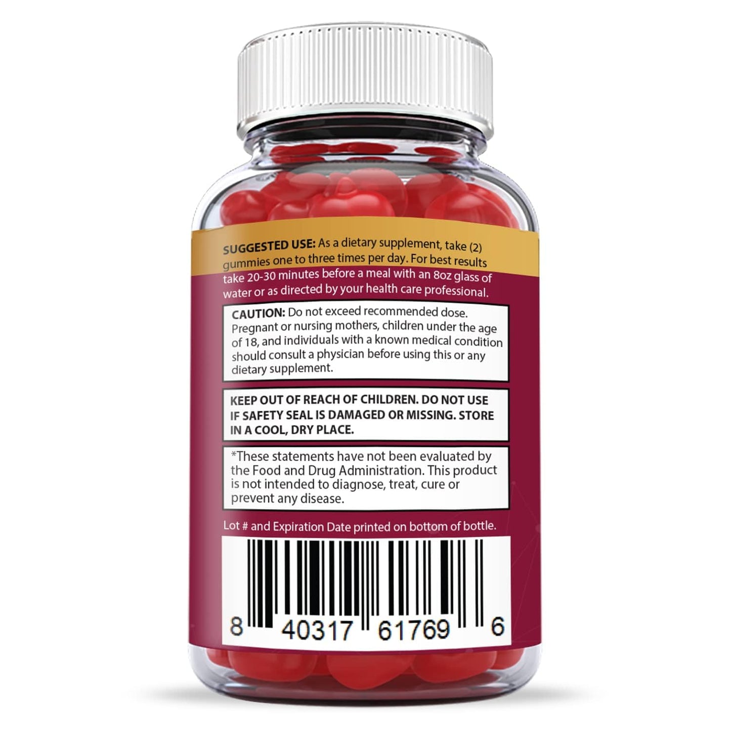Justified Laboratories Great Results Keto ACV Gummies 1000mg with Pomegranate Juice Beet Root B12, 120 Gummies