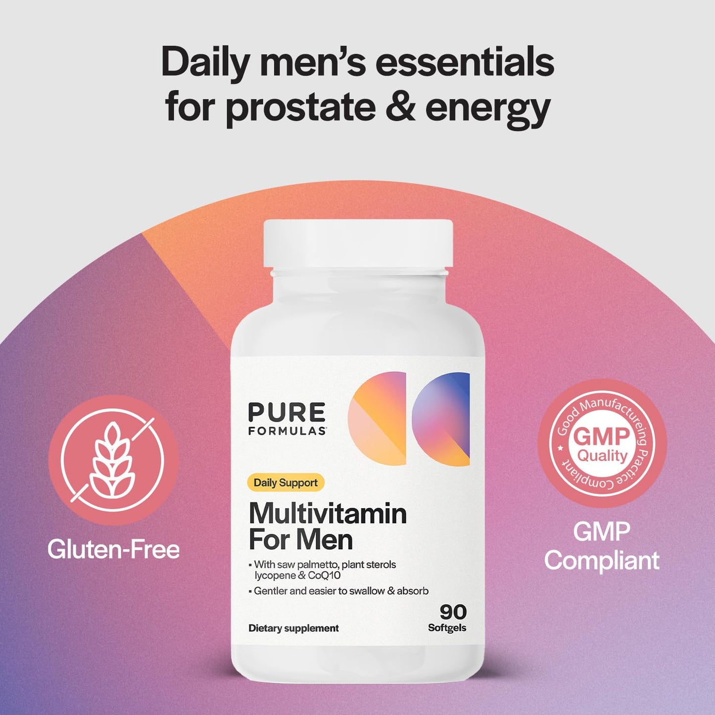 PureFormulas Multivitamin for Men 90 Softgels