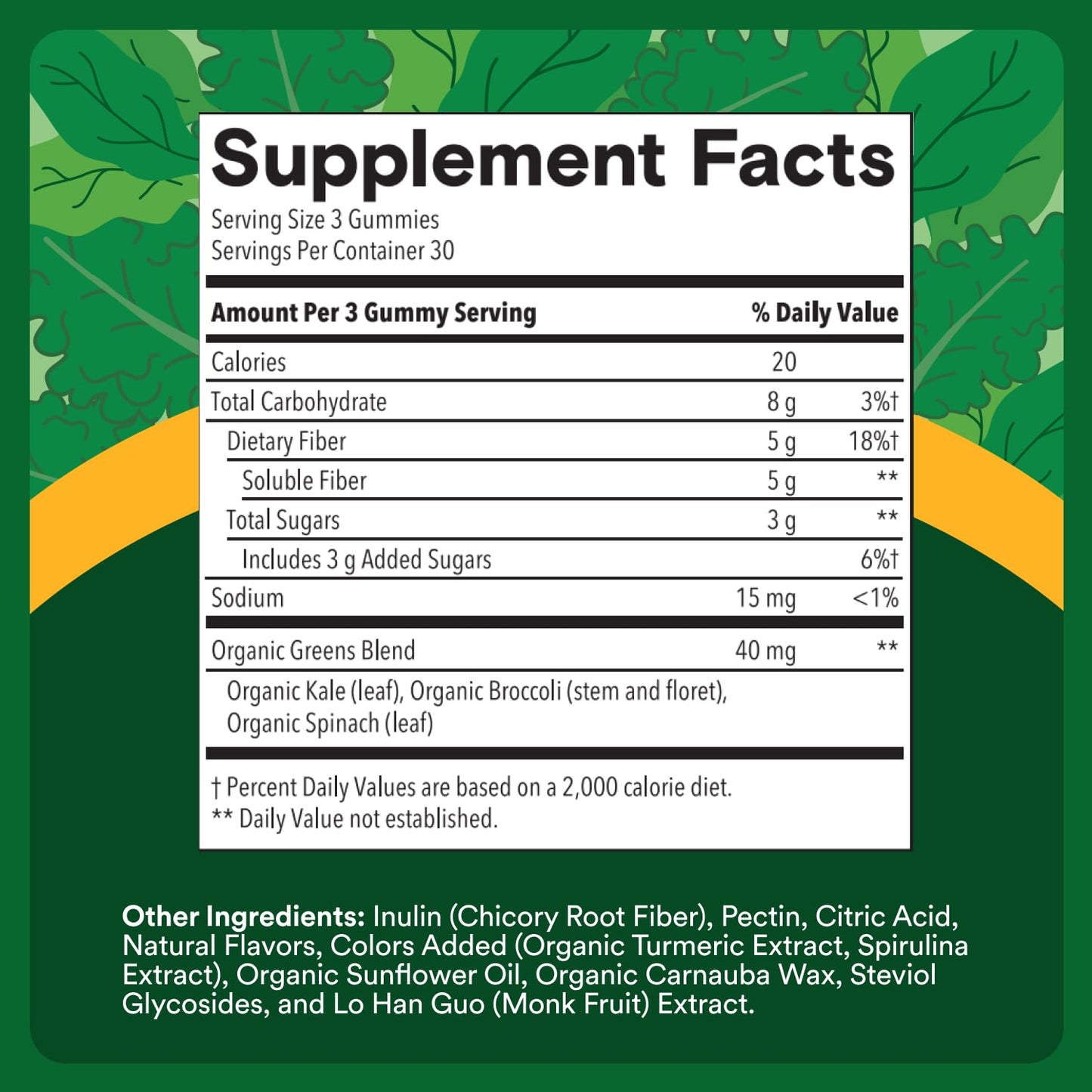 SmartyPants Fiber & Super Greens Gummies 90 Count