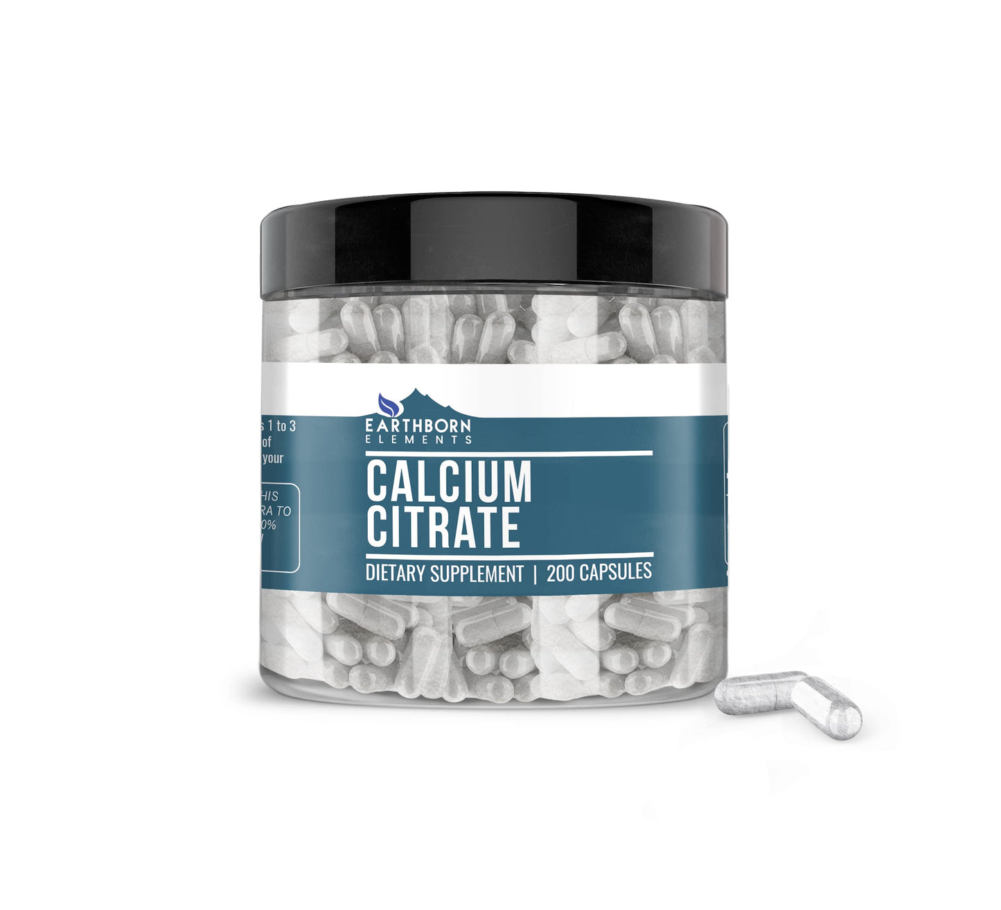 Earthborn Elements Calcium Citrate Capsules 200 Count