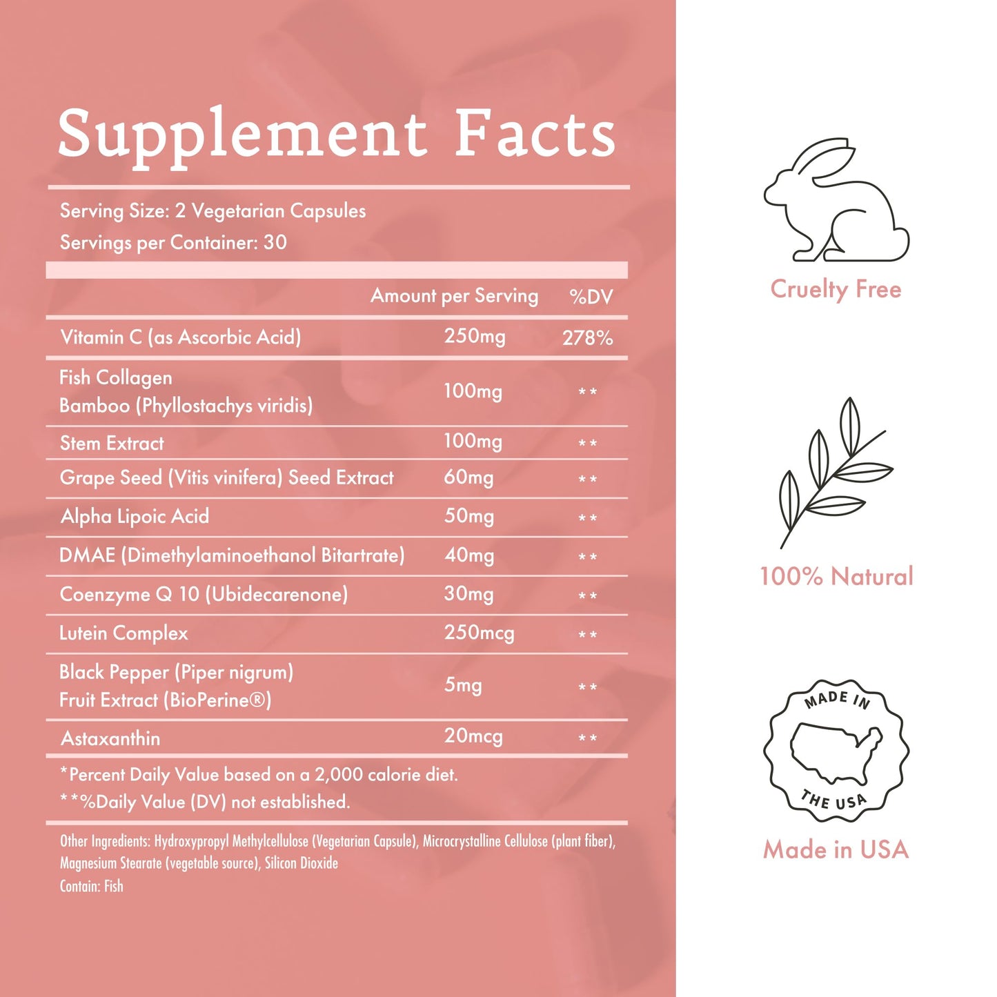 Bella Vérité Daily Collagen Supplement for Women & Men Capsule, 60 Capsules