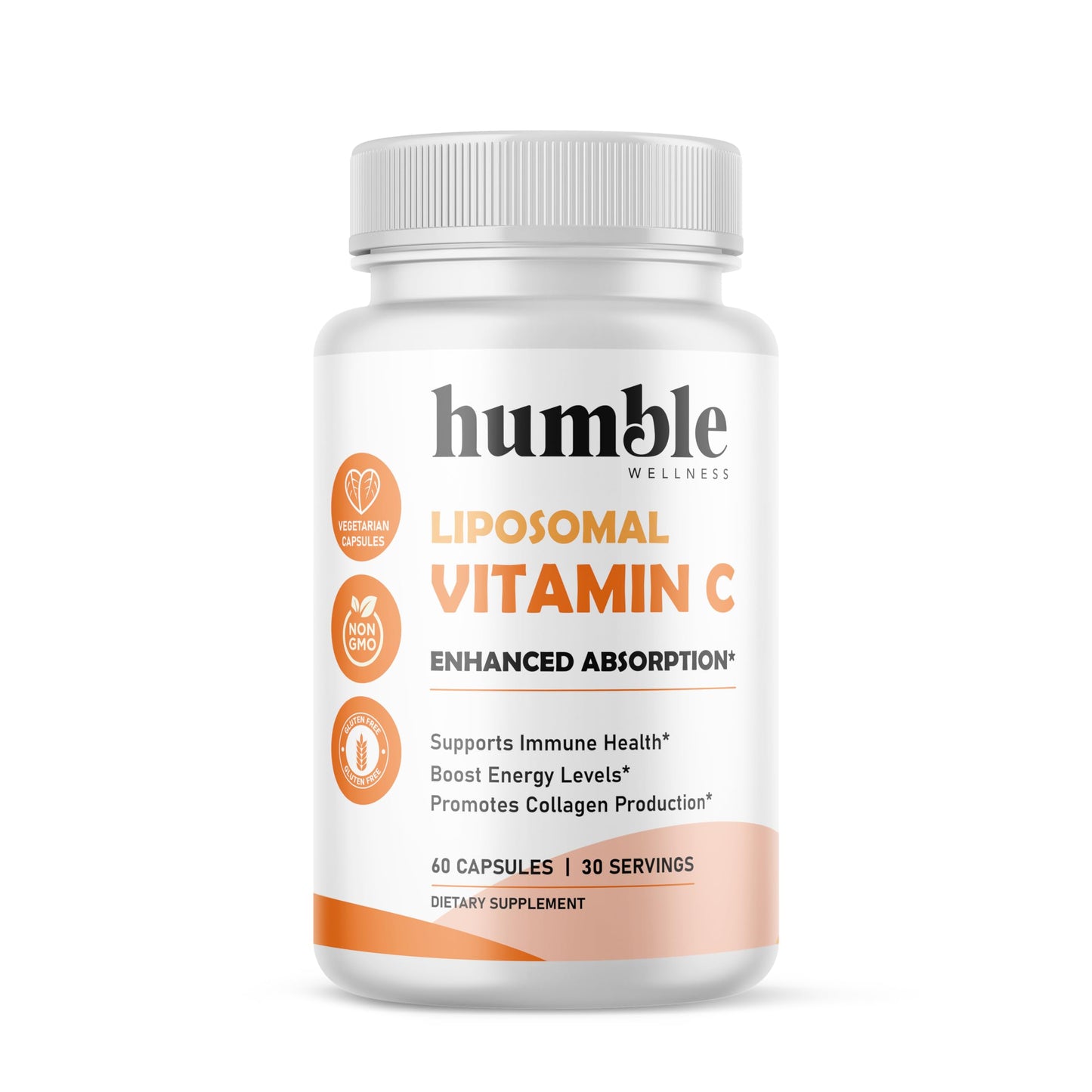 Humble Wellness Liposomal Vitamin C - Advanced Absorption Formula Capsule 60 Count