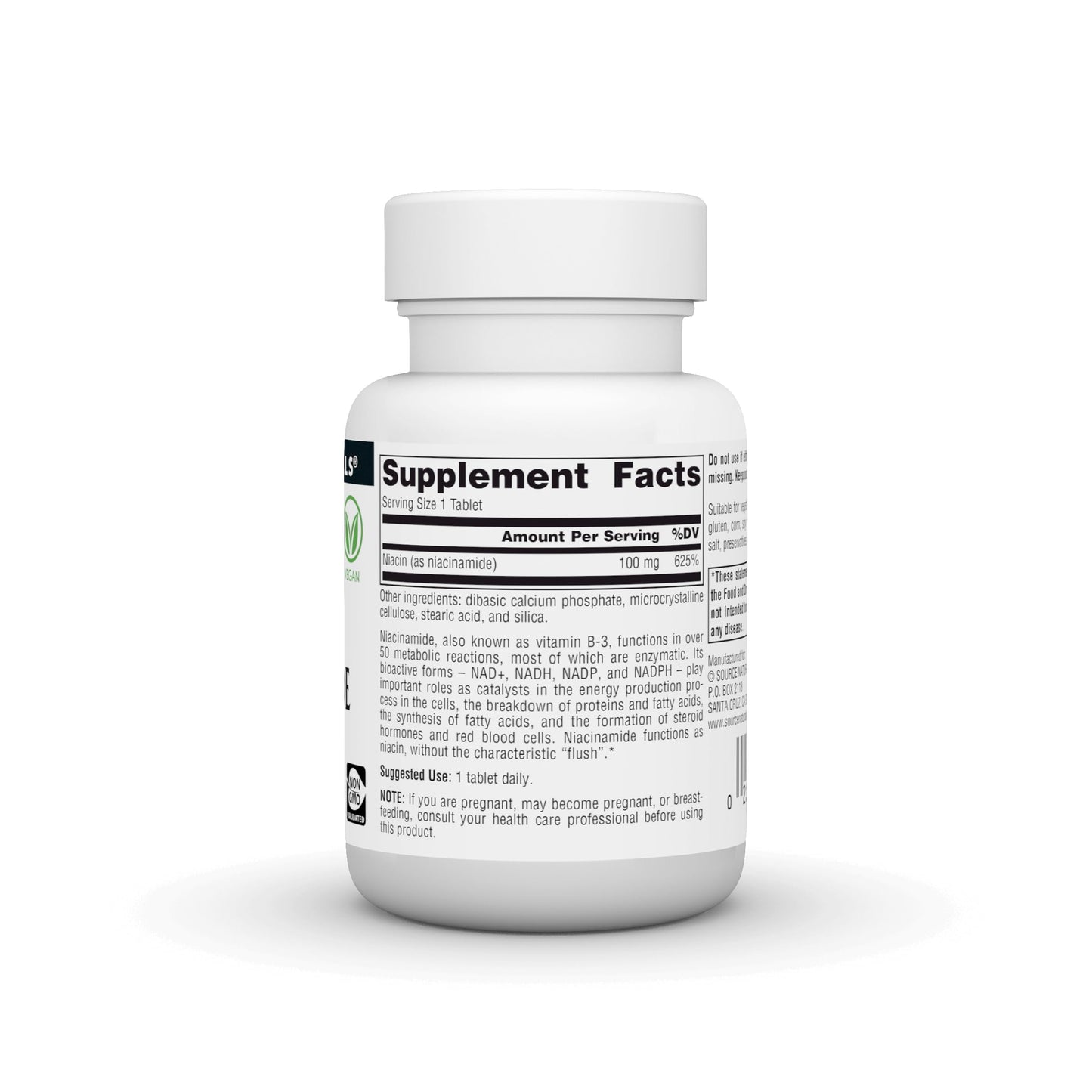 Source Naturals Niacinamide B-3 100 mg Tablet, 100 Count