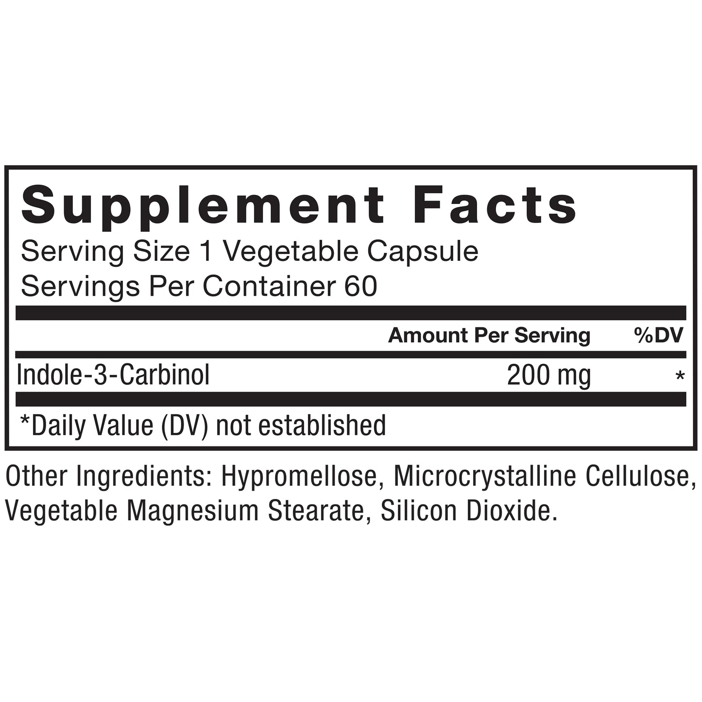Force Factor Indole-3-Carbinol 200mg Detox and Antioxidant Supplement, 60 Capsules