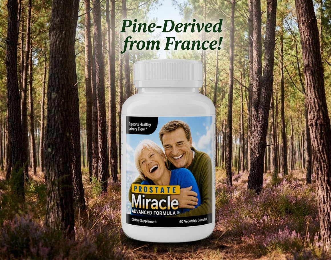 NHS Global Prostate Miracle Advanced Formula Beta Sitosterol Prostate Supplement for Men Pine-Derived Phytosterols (Non-GMO) Supports Healthy Urinary Flow Capsules, 2 Pack