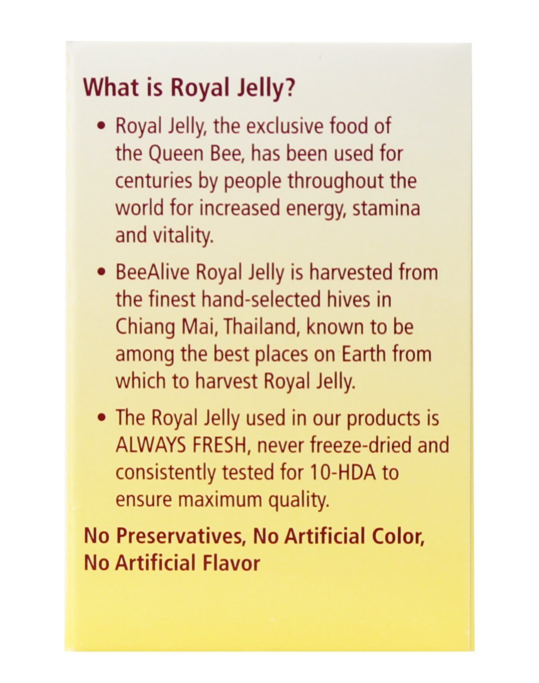 BeeAlive Royal Jelly Energy Formula Non Freeze-Dried 150mg 30 Capsules