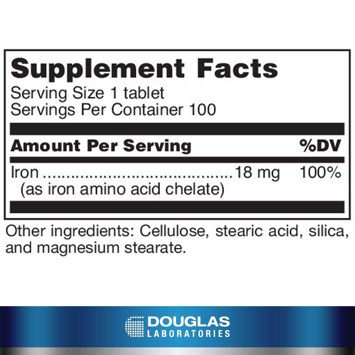 Douglas Laboratories Amino-Iron Tablets 100 Count