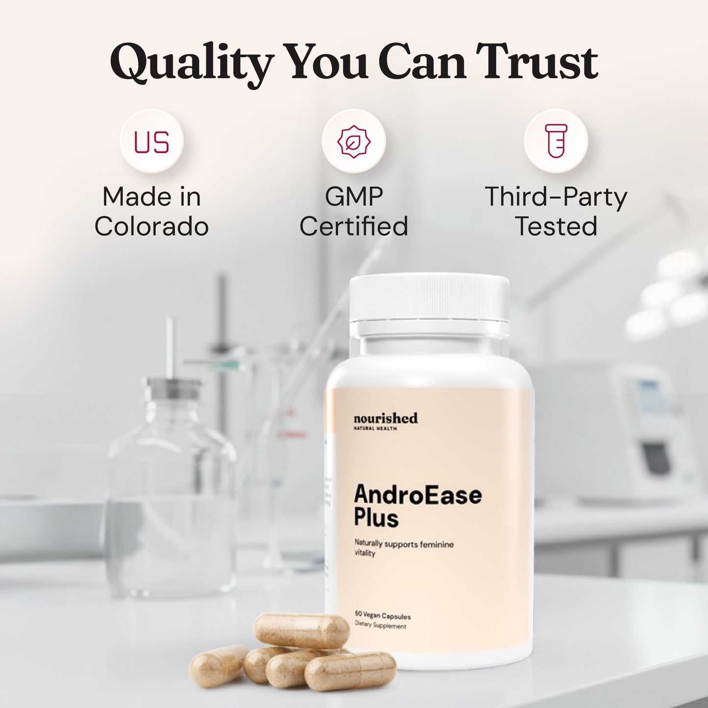 Nourished Natural Health AndroEase Plus Capsule, 60 Count