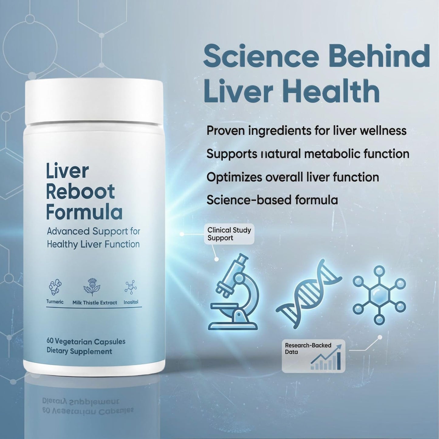 ZRRTXV Liver Cleanse Detox & Repair Liver Support Supplement Capsules with Milk Thistle Extract, Turmeric & Inositol, 60 Capsules