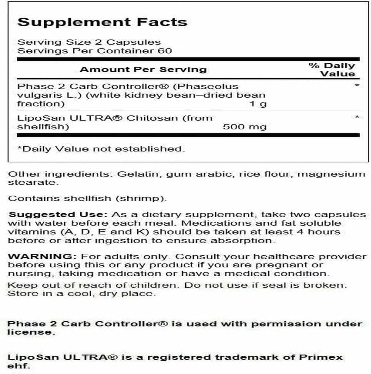 Swanson Diet Duo with White Kidney Bean Capsules, 120 Capsules